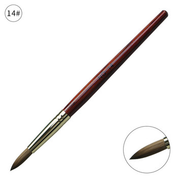 12 стила Pure Kolinsky Sable Акрилна четка за нокти UV Gel Carving Liquid Powder Crystal Pen DIY Nails Art Инструмент за маникюр