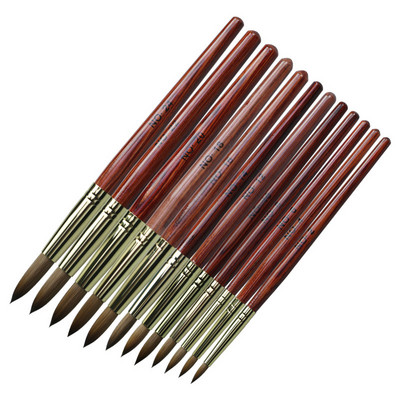 12 στυλ Pure Kolinsky Sable Ακρυλική βούρτσα νυχιών UV Gel Carving Liquid Powder Crystal Pen DIY Nails Art Εργαλείο μανικιούρ