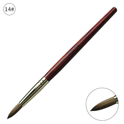 12 stiluri pur Kolinsky Sable acrilic perie pentru unghii gel UV sculptură pulbere lichidă cristal Pen DIY unghii artă manichiură instrument