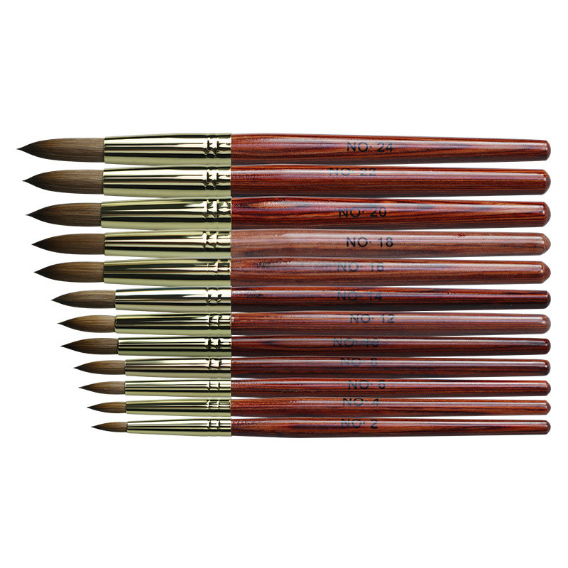 12 stiluri pur Kolinsky Sable acrilic perie pentru unghii gel UV sculptură pulbere lichidă cristal Pen DIY unghii artă manichiură instrument