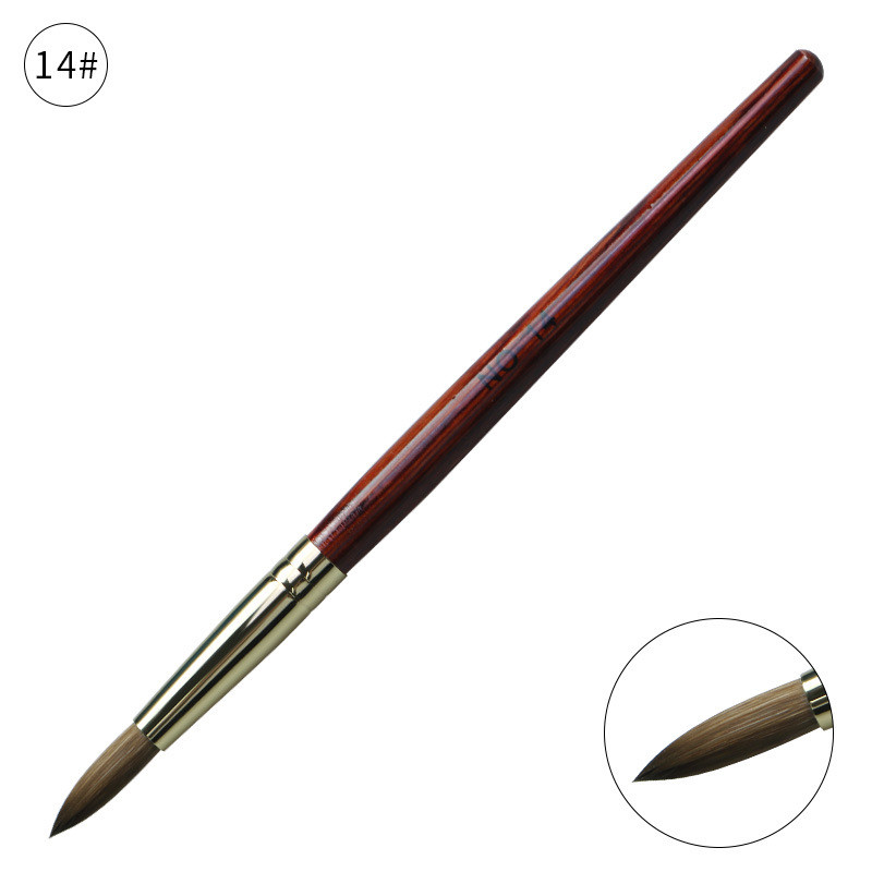 12 stiluri pur Kolinsky Sable acrilic perie pentru unghii gel UV sculptură pulbere lichidă cristal Pen DIY unghii artă manichiură instrument