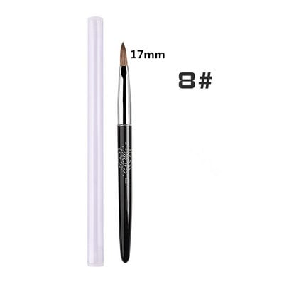 Kolinsky akrilna četka za nokte za akrilni puder četke za nokte za nanošenje akrila veličina 6/8/10/12/14/16 četkica za nokte