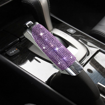 Luxury Bling Car Gears Χειρόφρενο Κάλυμμα Αυτοκινήτου Διακοσμητικό Αυτοκινήτου Διαμάντι Ροζ Αυτοκινήτου Αξιολογητές Εσωτερικό για γυναίκες κορίτσια