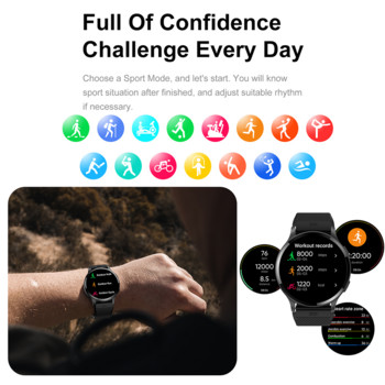 2023 Νέο Έξυπνο ρολόι Ανδρικό Hi-Fi Φωνητική κλήση Αθλητικά Ρολόγια Γυναικεία Health Tracker IP67 Αδιάβροχο Smartwatch για Xiaomi Huawei+Box