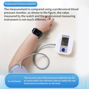 Έξυπνο ρολόι UGUMO Ανδρικός αερόσακος Αντλία αέρα Ακριβής πραγματική πίεση αίματος SPO2 Θερμοκρασία καρδιακού παλμού Ρολόι μετρητή πίεσης αίματος