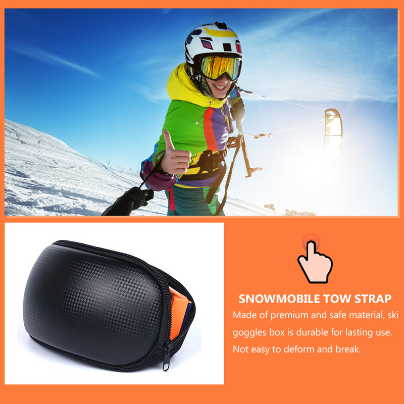 Husă pentru ochelari Cutie pentru ochelari Cutie de schi Protecție sportivă Remorcare Suport motos de zăpadă Depozitare Container dur Pu Curea pentru snowboard Curea de călătorie pentru zăpadă