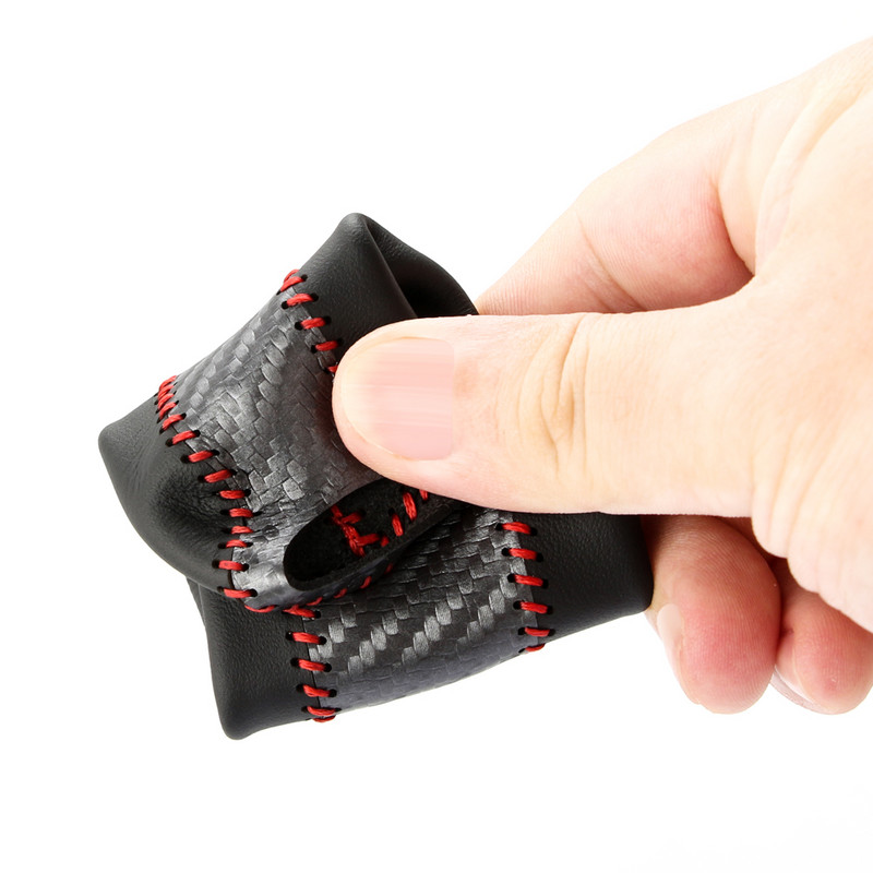 Capac frână de mână din piele din fibră de carbon pentru Toyota Camry RAV4 Prado Corolla YARIS KIA Rio Sorento Sportage K2 K3 K5