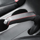 Capac frână de mână din piele din fibră de carbon pentru Volkswagen VW Passat Tiguan T-Roc Golf Jetta Sharan Scirocco EOS T-Cross