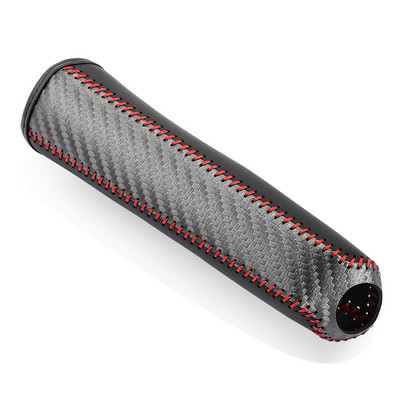 Capac frână de mână din piele din fibră de carbon pentru Volkswagen VW Passat Tiguan T-Roc Golf Jetta Sharan Scirocco EOS T-Cross