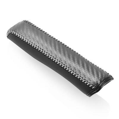 Capac frână de mână din piele din fibră de carbon pentru Volkswagen VW Passat Tiguan T-Roc Golf Jetta Sharan Scirocco EOS T-Cross