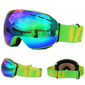 Нови UV400 двойни слоеве против замъгляване на ски очила, леща, ски маска, очила, каране на ски, сняг, сноуборд, очила, огледални поляризационни очила за мъже
