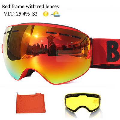 Noi UV400 Straturi duble Ochelari de schi anti-aburire Lentile Mască de schi Ochelari Schi Snowboard Ochelari Oglindă polarizați Ochelari pentru bărbați