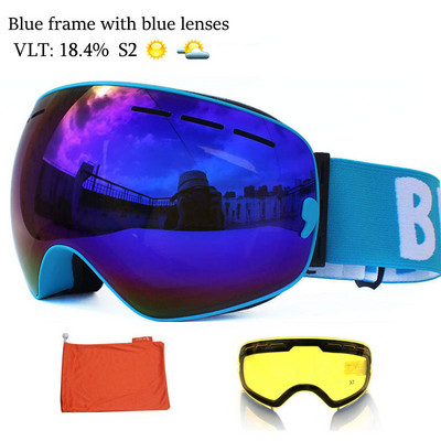 Noi UV400 Straturi duble Ochelari de schi anti-aburire Lentile Mască de schi Ochelari Schi Snowboard Ochelari Oglindă polarizați Ochelari pentru bărbați