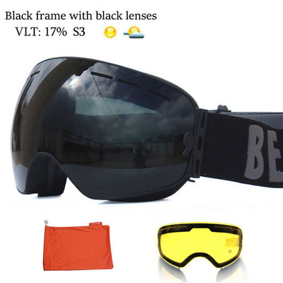 Noi UV400 Straturi duble Ochelari de schi anti-aburire Lentile Mască de schi Ochelari Schi Snowboard Ochelari Oglindă polarizați Ochelari pentru bărbați