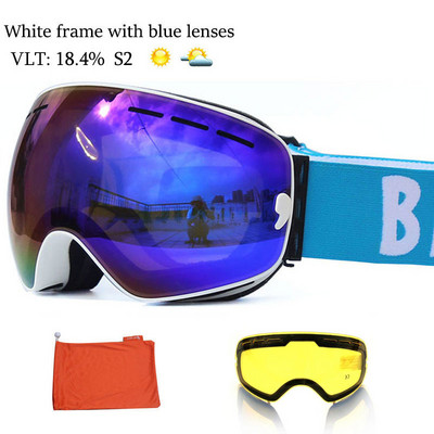 Noi UV400 Straturi duble Ochelari de schi anti-aburire Lentile Mască de schi Ochelari Schi Snowboard Ochelari Oglindă polarizați Ochelari pentru bărbați