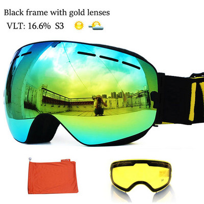 Noi UV400 Straturi duble Ochelari de schi anti-aburire Lentile Mască de schi Ochelari Schi Snowboard Ochelari Oglindă polarizați Ochelari pentru bărbați