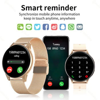 Νέο Έξυπνο Γυναικείο ρολόι Πλήρης οθόνη αφής Sports Fitness IP67 Αδιάβροχο Bluetooth Call Watch για Android IOS Smartwatch Γυναικείο Ανδρικό