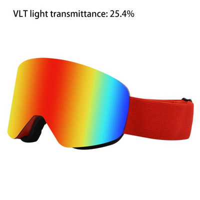 Ochelari de schi cu lentile magnetice cu straturi duble Ochelari de schi anti-ceata UV400 pentru snowboard pentru barbati femei Ochelari de schi Ochelari