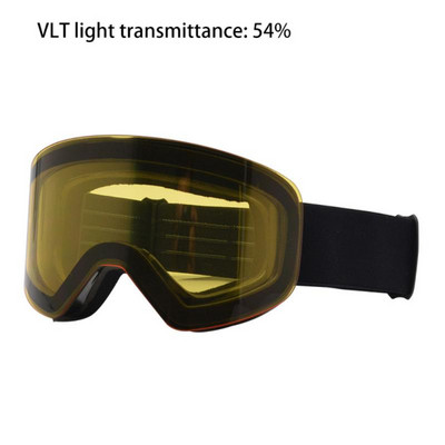 Ochelari de schi cu lentile magnetice cu straturi duble Ochelari de schi anti-ceata UV400 pentru snowboard pentru barbati femei Ochelari de schi Ochelari