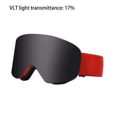 Ochelari de schi cu lentile magnetice cu straturi duble Ochelari de schi anti-ceata UV400 pentru snowboard pentru barbati femei Ochelari de schi Ochelari