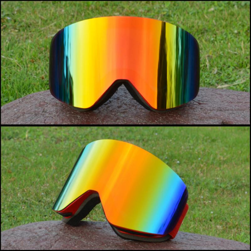 Ochelari de schi cu lentile magnetice cu straturi duble Ochelari de schi anti-ceata UV400 pentru snowboard pentru barbati femei Ochelari de schi Ochelari