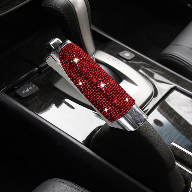 Car Gears Capac frână de mână Diamond Styling Bling Auto Protector capac frână de mână Decor Accesorii universale pentru mașină pentru femei fete