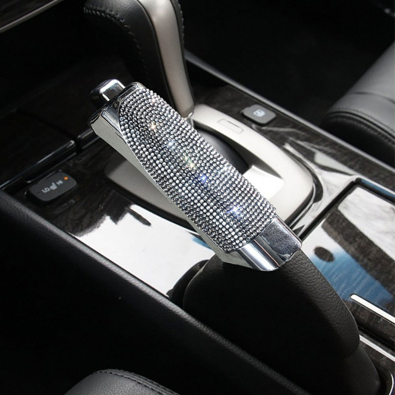 Car Gears Capac frână de mână Diamond Styling Bling Auto Protector capac frână de mână Decor Accesorii universale pentru mașină pentru femei fete