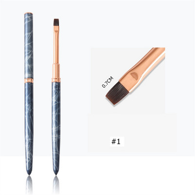 1 buc. perie pentru unghii cu gel pentru manichiură, acrilic, gel UV, extensie, pix, lac de unghii, pictură, desen, perie pentru unghii, pentru salonul de artă a unghiilor