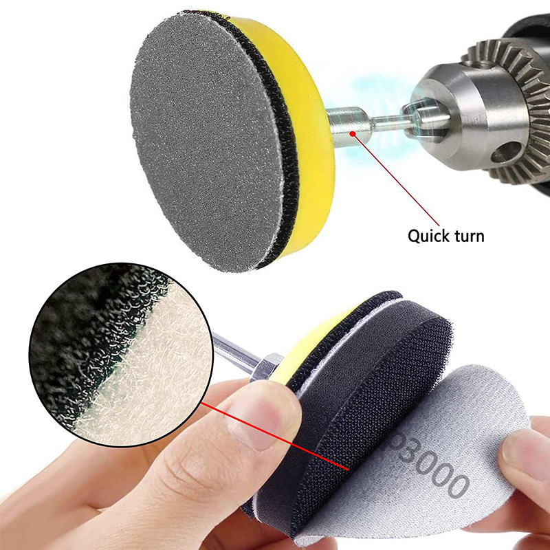 15 τμχ Αυτόματο γυαλόχαρτο 3 ιντσών 75 mm Δίσκοι λείανσης για γυαλόχαρτο αυτοκινήτου γυαλόχαρτο Λειαντικά φύλλα άμμου P800 P1200 P2000 P3000 P5000