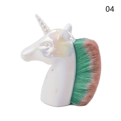 Perie pentru praf de unghii cu unicorn, gel colorat pentru vopsea de unghii, perii de curățare a prafului, pudră de gel UV, stilou pentru îndepărtarea sclipicii, instrumente de manichiură pentru unghii