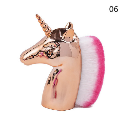 Perie pentru praf de unghii cu unicorn, gel colorat pentru vopsea de unghii, perii de curățare a prafului, pudră de gel UV, stilou pentru îndepărtarea sclipicii, instrumente de manichiură pentru unghii