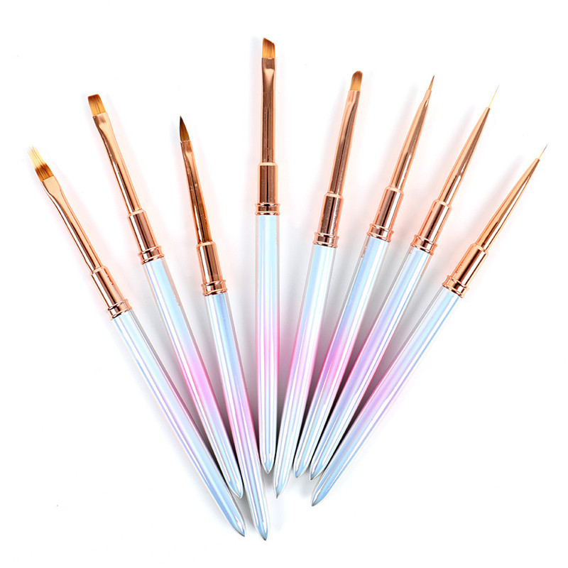 1 buc. perie pentru arta unghiilor cu gradient pentru instrument de salon de manichiură, desen pentru pictura profesională, stilou de extensie cu gel UV, perii pentru unghii