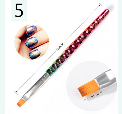 Set de perii pentru căptușeală pentru unghii cu dungi franceze acrilice Sfaturi 3D pentru manichiură Pen ultra-subțire pentru desenare perii cu gel UV Instrumente pentru pictura pete