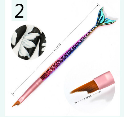 Set de perii pentru căptușeală pentru unghii cu dungi franceze acrilice Sfaturi 3D pentru manichiură Pen ultra-subțire pentru desenare perii cu gel UV Instrumente pentru pictura pete