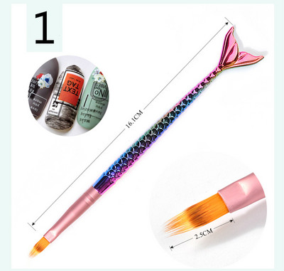Set de perii pentru căptușeală pentru unghii cu dungi franceze acrilice Sfaturi 3D pentru manichiură Pen ultra-subțire pentru desenare perii cu gel UV Instrumente pentru pictura pete