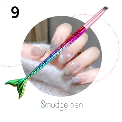 Set de perii pentru căptușeală pentru unghii cu dungi franceze acrilice Sfaturi 3D pentru manichiură Pen ultra-subțire pentru desenare perii cu gel UV Instrumente pentru pictura pete