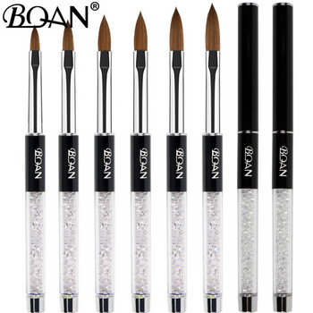 BQAN Kolinsky Sable Комплект акрилни четки за нокти UV Gel Carving Pen Brush Течна пудра Чертеж на нокти Четка за нокти Акрилна пудра