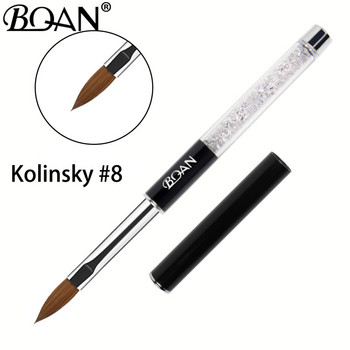 BQAN Kolinsky Sable Σετ ακρυλικής βούρτσας νυχιών UV Gel Carving Pen Brush Liquid Powder Nail Drawing Brush Nail Drawing Acrylic Powder