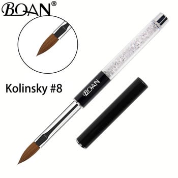 BQAN Kolinsky Sable Комплект акрилни четки за нокти UV Gel Carving Pen Brush Течна пудра Чертеж на нокти Четка за нокти Акрилна пудра