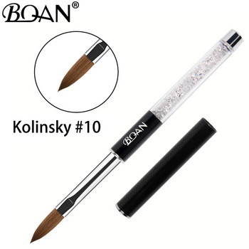 BQAN Kolinsky Sable Комплект акрилни четки за нокти UV Gel Carving Pen Brush Течна пудра Чертеж на нокти Четка за нокти Акрилна пудра