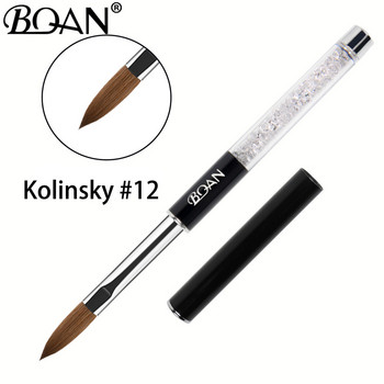 BQAN Kolinsky Sable Комплект акрилни четки за нокти UV Gel Carving Pen Brush Течна пудра Чертеж на нокти Четка за нокти Акрилна пудра