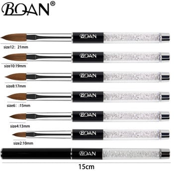 BQAN Kolinsky Sable Комплект акрилни четки за нокти UV Gel Carving Pen Brush Течна пудра Чертеж на нокти Четка за нокти Акрилна пудра