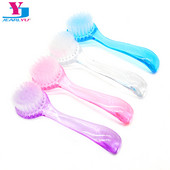 4 buc. perie acrilice pentru unghii cu cap rotund Perie pentru spălat pentru machiaj, pentru îndepărtarea moale a prafului, pulbere pentru praf, perie cu capac pentru pedichiură