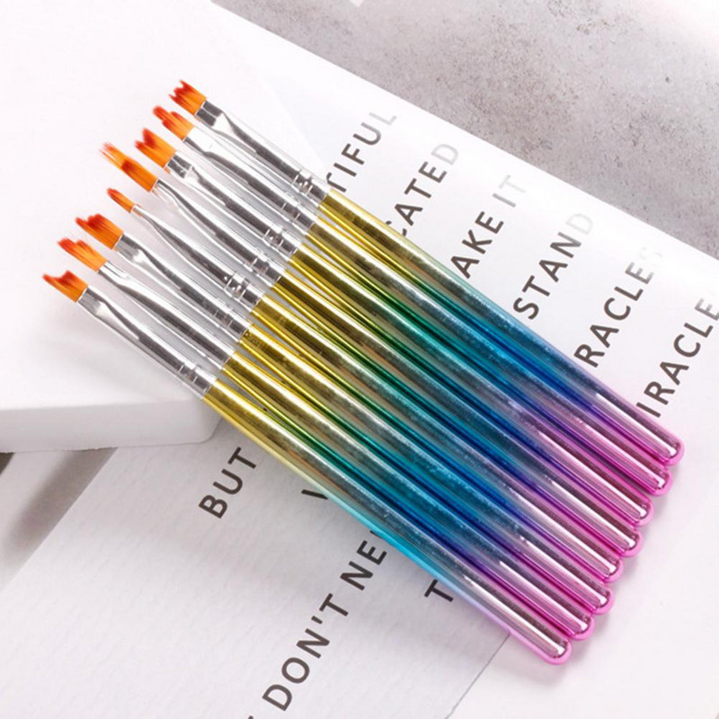 Olovke za uređenje noktiju Galvanizirana šipka koja štedi rad Četke za oslikavanje noktiju u boji Alat za manikuru Četke za nokte Ljepota noktiju