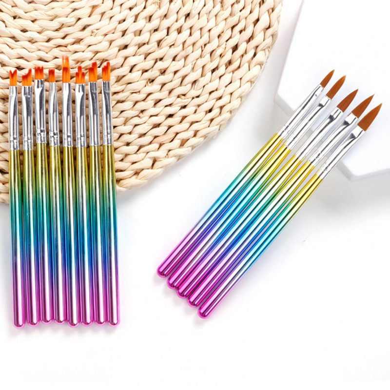 Olovke za uređenje noktiju Galvanizirana šipka koja štedi rad Četke za oslikavanje noktiju u boji Alat za manikuru Četke za nokte Ljepota noktiju