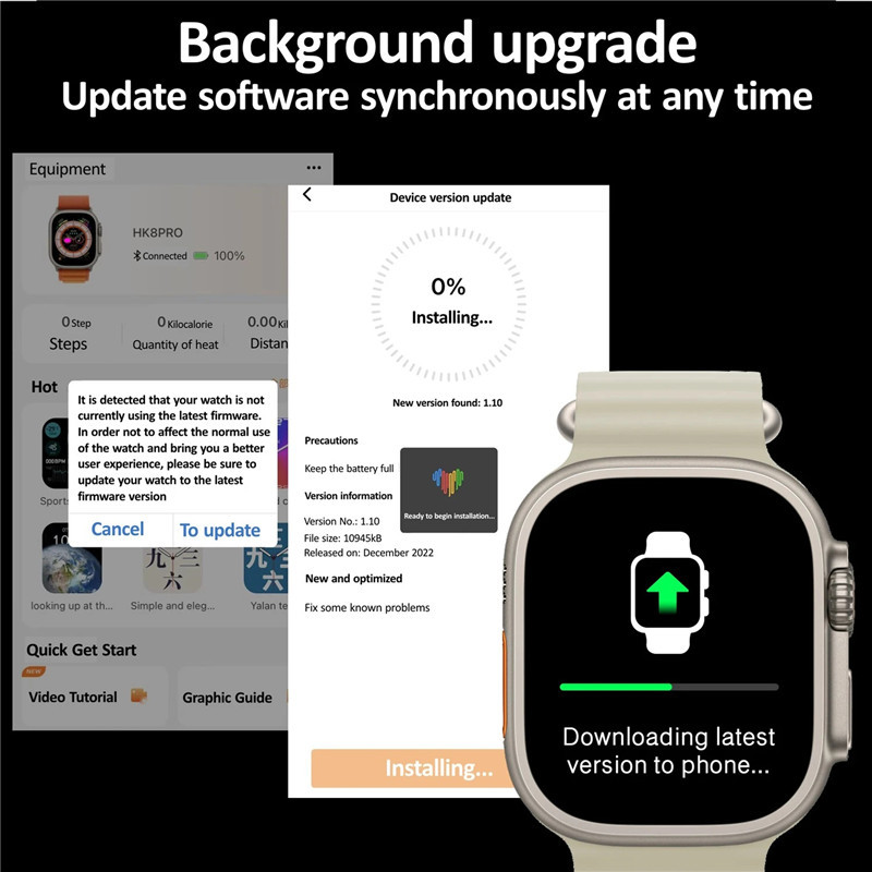 Ceas inteligent HK8 Pro Ultra 49MM Ecran HD de 2,12 inchi NFC Bluetooth Apeluri Monitorizare sănătate Seria 8 Sport Fitness Smartwatch