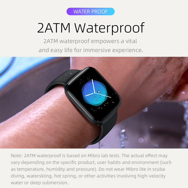 Ceas inteligent Mibro C2 Bărbați 1,69 inch 20 moduri sport Oxigen din sânge Monitorizare ritm cardiac Rezistent la apă Ceas inteligent pentru femei Versiune globală
