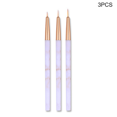 Perie pentru unghii Set de perii cu gel pentru manichiură Nail Art Liner pentru desen Pen acrilic UV Gel pentru extensie Pen Oja pentru pictură Perie pentru desen
