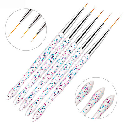 Perie pentru unghii Set de perii cu gel pentru manichiură Nail Art Liner pentru desen Pen acrilic UV Gel pentru extensie Pen Oja pentru pictură Perie pentru desen