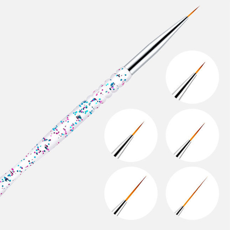 Perie pentru unghii Set de perii cu gel pentru manichiură Nail Art Liner pentru desen Pen acrilic UV Gel pentru extensie Pen Oja pentru pictură Perie pentru desen
